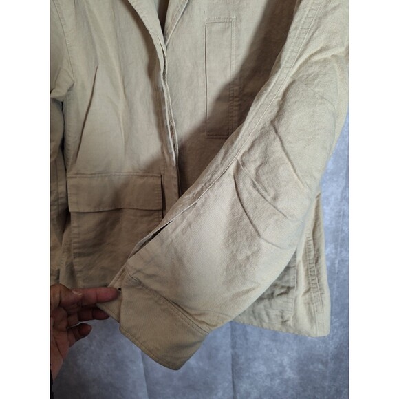 COS Relaxed Fit Linen Blend Utility Jacket Womens Small Chore Barn Career Casual - Picture 5 of 14
